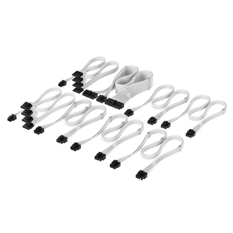 Premium Individually Sleeved DC Cable Pro Kit, Type 4, - Bianco
