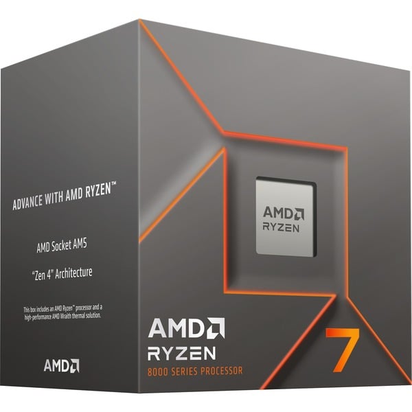 Processador AMD Ryzen 7 8700F - 4.1 GHz - 8 núcleos - 16 threads - 16 MB cache - Socket AM5 - Box