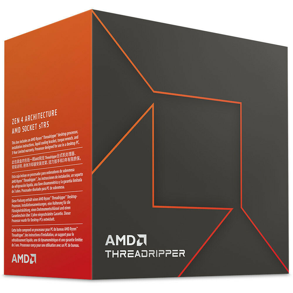 Processador AMD Ryzen Threadripper 7980X Zen 4" 64-Core 3.2GHz c/ Turbo 5.1GHz 256MB SktsTR5 - AMD