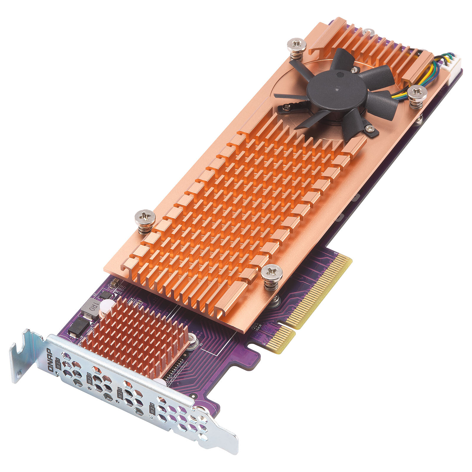 QNAP QM2-4P-384 - Controlador de memória - PCIe 3.0 - baixo perfil - PCIe 3.0 x8 - para QNAP TS-1273, 1277, 473, 677, 873, 877, 977, EC1280, TVS-2472, 473, 673, 872, 873, 882