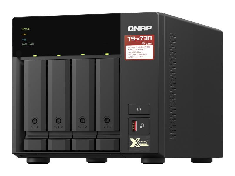 QNAP TS-473A NAS Tower Ethernet LAN Preto V1500B