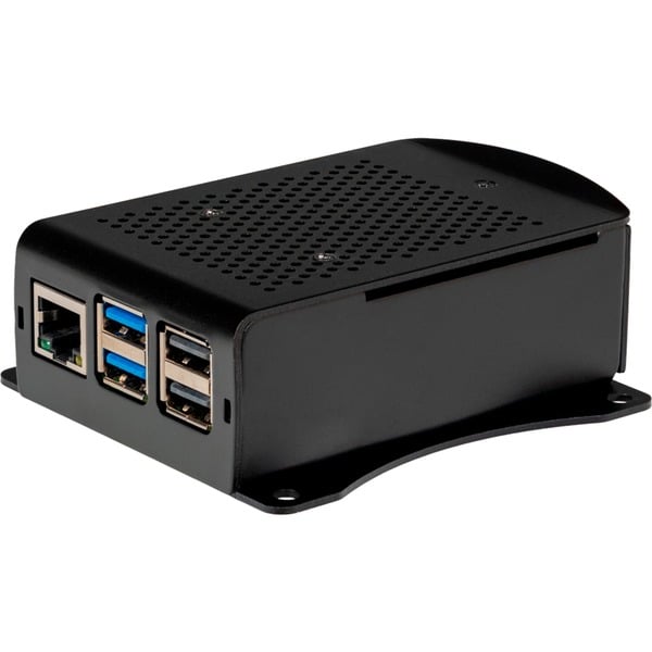 RASPBERRY PI 5 CAIXA ALUMINIO C/VENT VESA75 JOY IT RB P5-06B BLACK - 095-3449