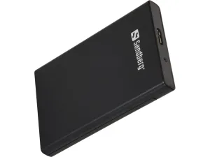Sandberg 133-89 2,5" HDD/SSD-ulkoisen aseman kotelo, 1-paikkainen, USB 3.2 Gen 1, SATA, työkaluton, musta