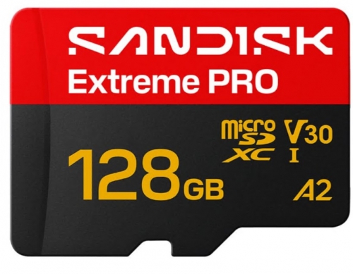SanDiskExtreme PRO 128 GB microSDXC, Speicherkarte(UHS-I U3, Class 10, V30, A2)