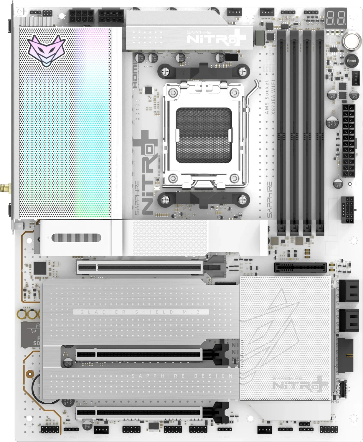 Sapphire NITRO+ X870EA WiFi 7 Phantom Link Polar AM5 ATX -emolevy