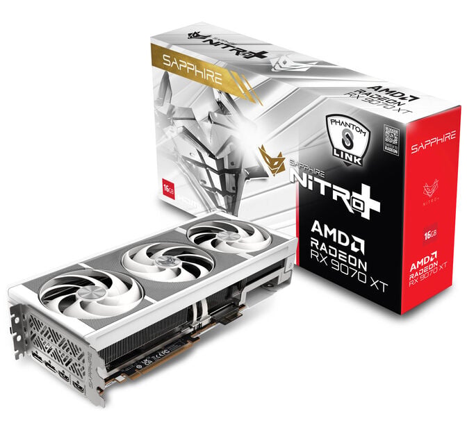 Sapphire Radeon RX 9070 XT PhantomLink Polar - 16GB GDDR6 RAM - Grafikkarte
