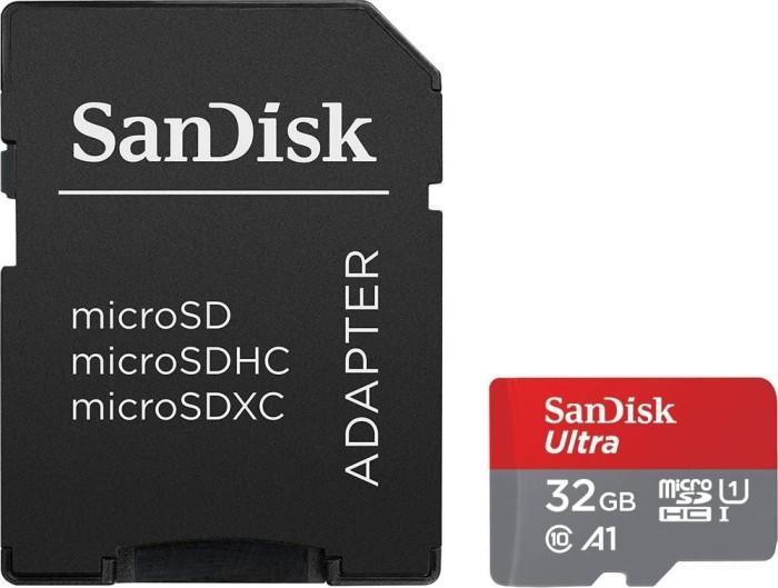 SD MicroSD Card 32GB SanDisk Ultra Class 10 inkl. Adapter