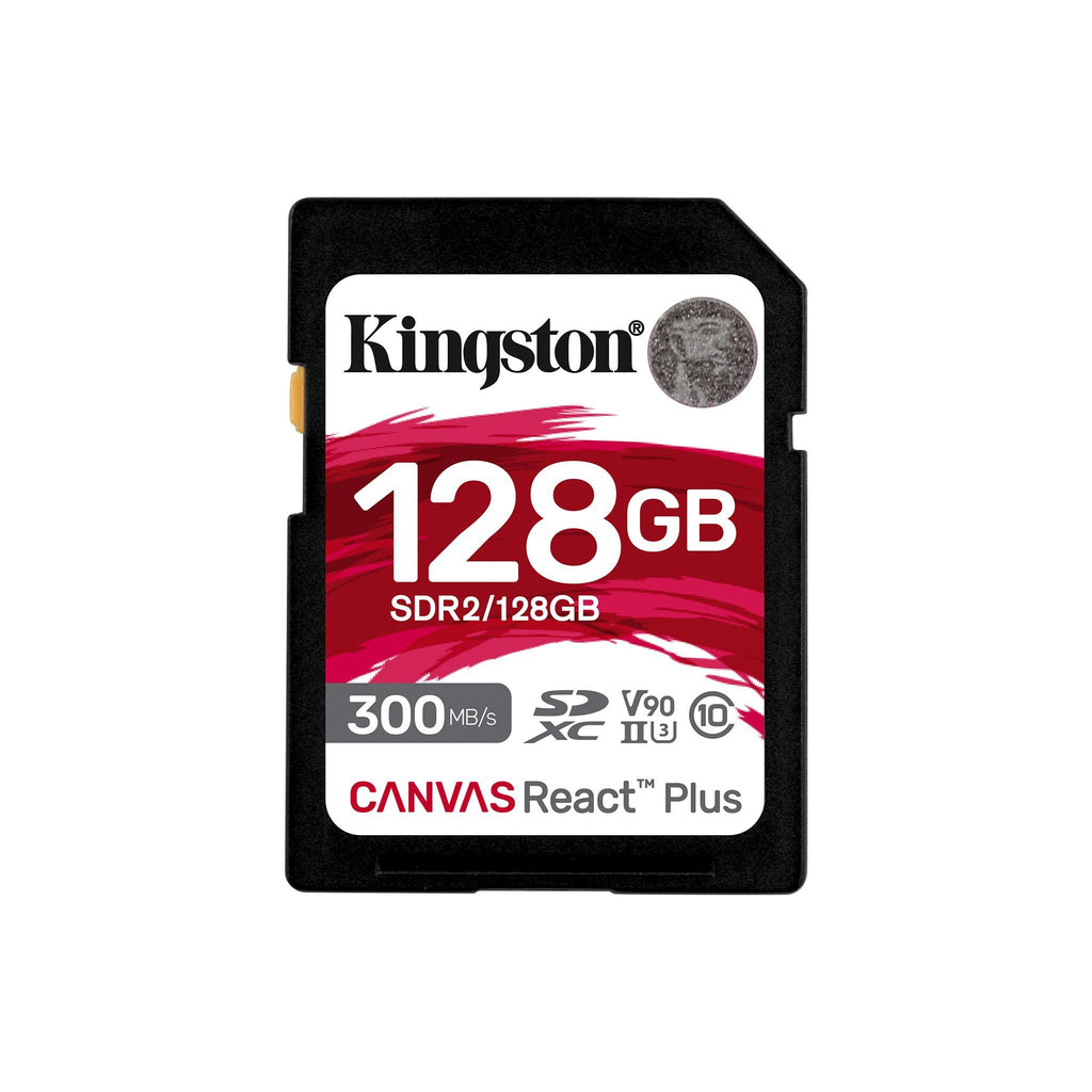 KINGSTON SDCARD 128GB CANVAS REACT PLUS SDXC UHS-II 300R/260W U3 V90