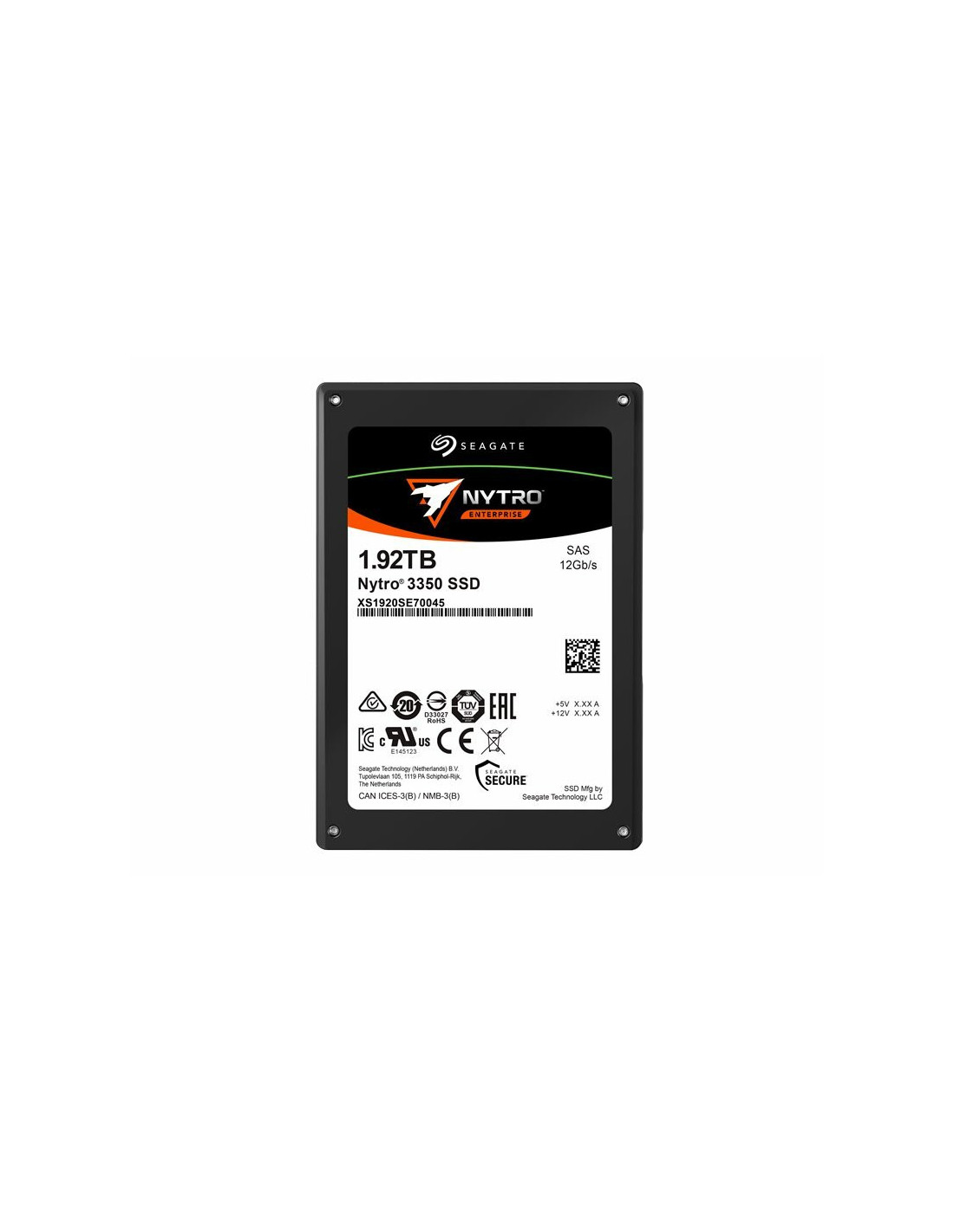 Seagate Nytro 3350 - SSD - Resistência de Escala - 1.92 TB - interna - 2.5" - SAS 12Gb/s