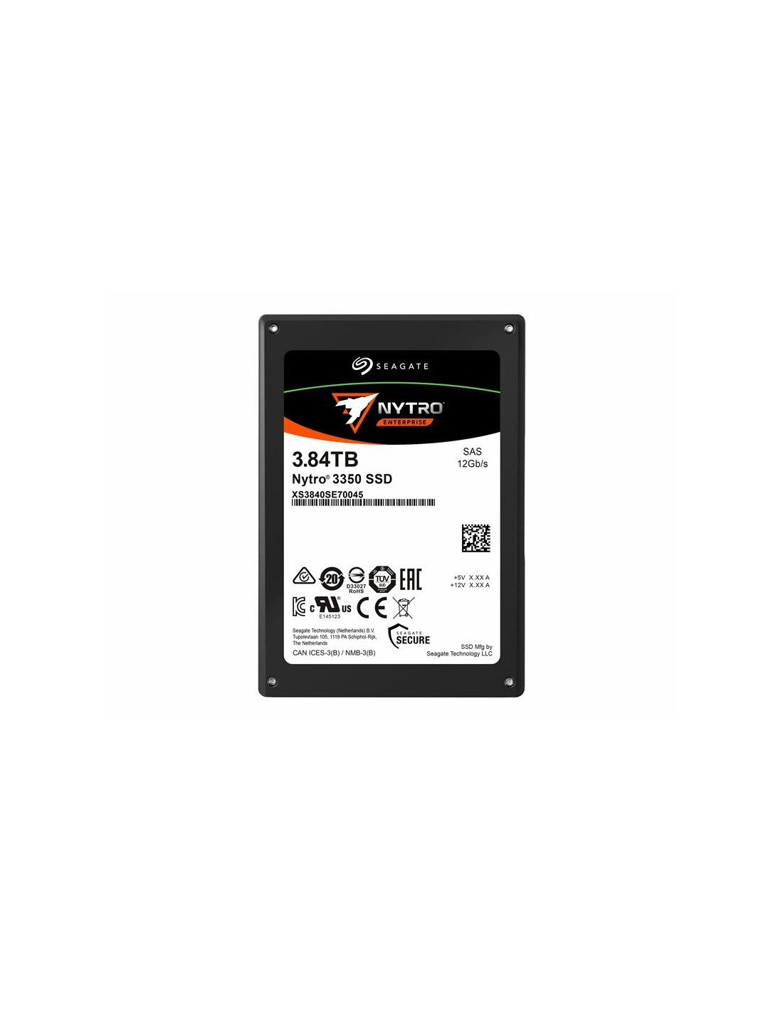 Seagate Nytro 3350 XS3840SE70045 - SSD - Scaled Endurance - 3.84 TB - SAS 12Gb/s - XS3840SE70045