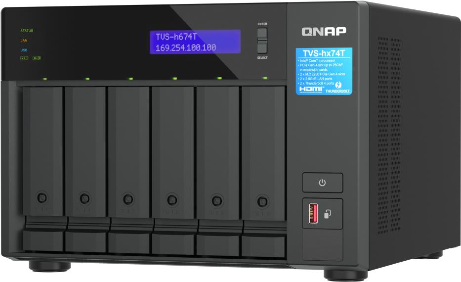 Servidor Nas QNAP 6-bay QuTS hero i512400 6c/12-thread