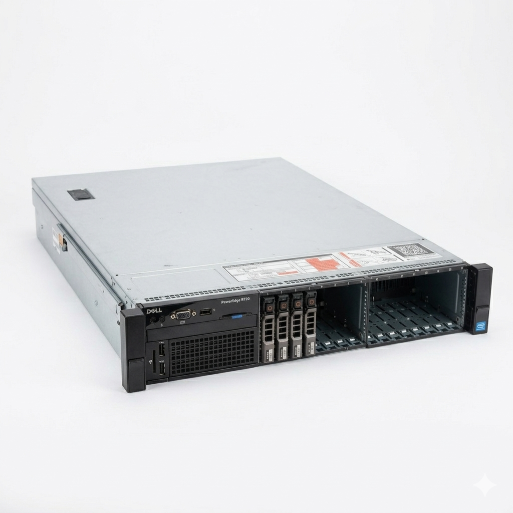 Servidor Recondicionado DELL R720 2U 2X E5-2690 V2 32GB 4X1TB SAS 2XPSU S/CADDIES