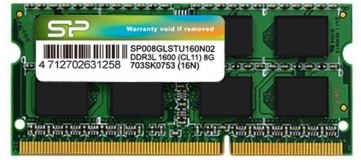 SILICON POWER DDR3 8GB 1600MHz CL11 SO-DIMM 1.35V Low Voltage | 3589696