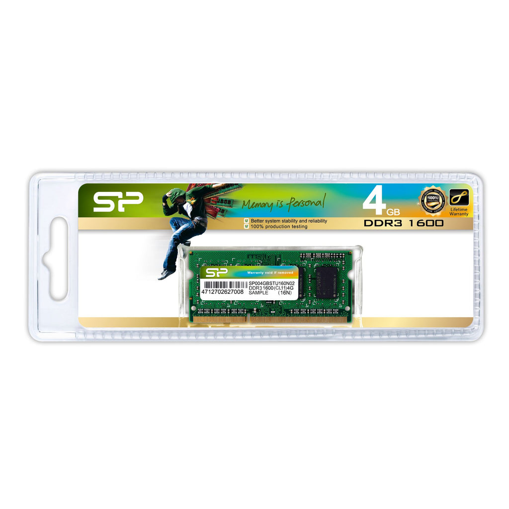 Silicon Power SP004GBSTU160N02 módulo de memória 4 GB 1 x 4 GB DD