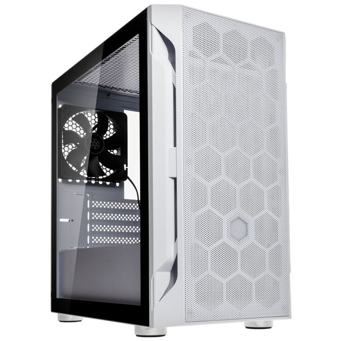 SilverStone Fara H1M Micro-ATX Gehäuse, Tempered Glass - weiß
