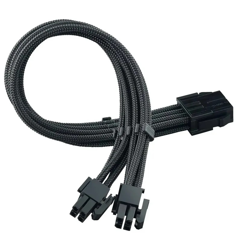 Silverstone Prolunga 1x 8 pin (4+4) EPS , 300mm - Sleeved Nero