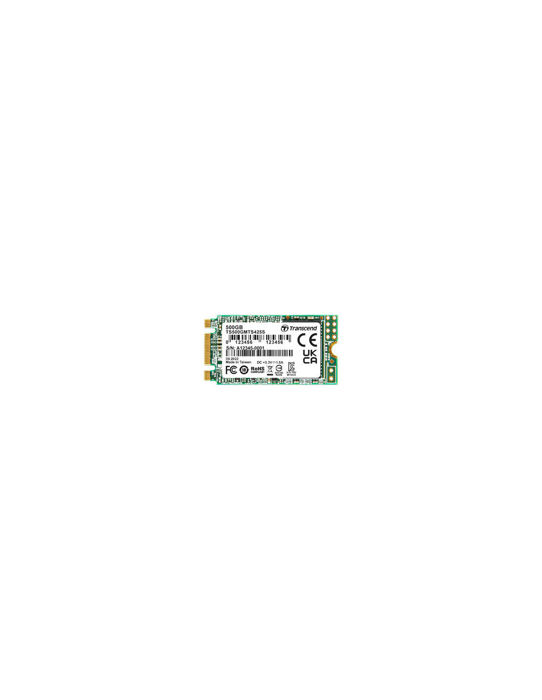 SSD 500GB, M.2 2242, SATA3 B+M Key, TLC