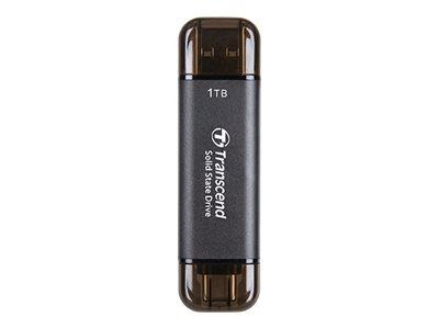 SSD Externo USB Type C & Type A TRANSCEND 1TB Portable ESD310C