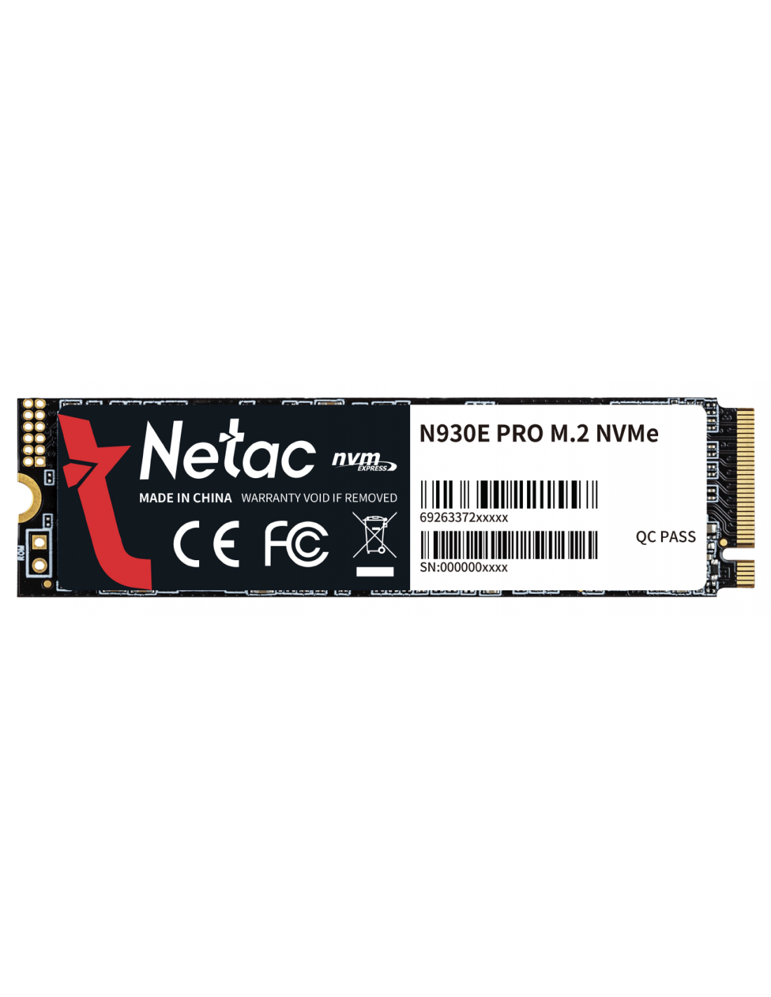SSD M.2 256GB Netac N930E PRO, NVMe, 2280, Leitura 2040MB/s