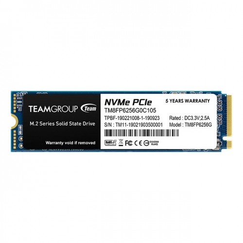 SSD M.2 PCIe NVMe Team Group 256GB MP33-1600R/1000W-160/200K IOPS | TM8FP6256G0C101
