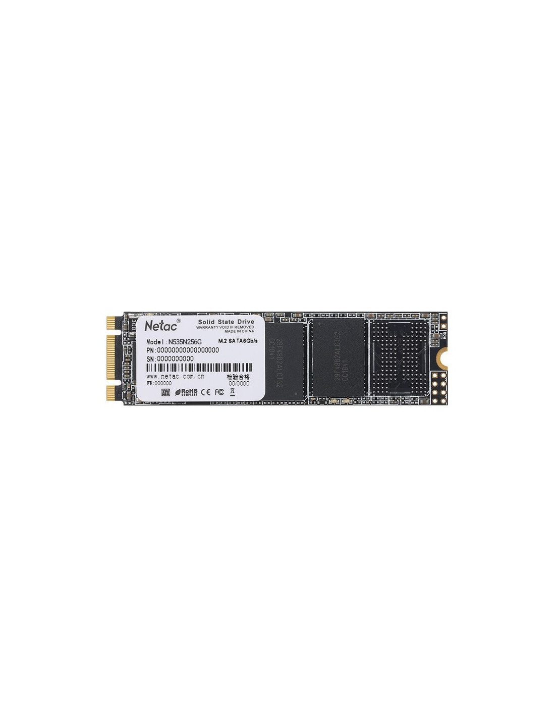 SSD Netac M.2 256GB SATA3 - Factor M.2 2280, TRIM, NCQ