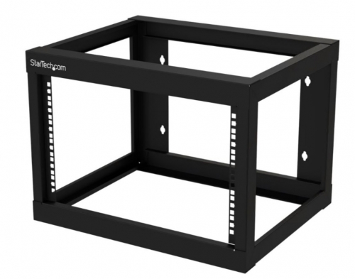Startech 6U 19" Wall Mount Network Rack 19" Deep 2 Post Open Frame for Server Room , RK619WALLO