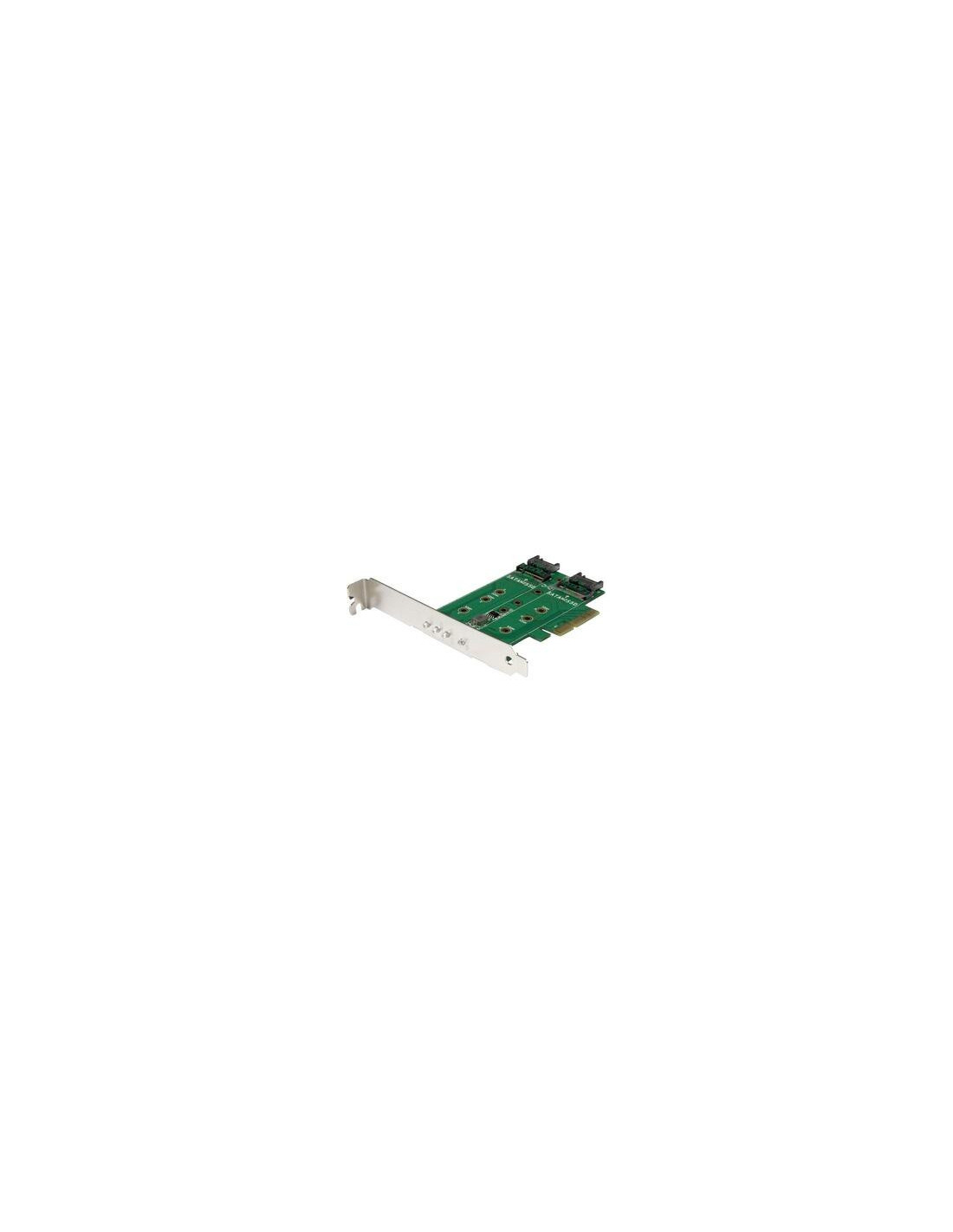 StarTech.com 3-port M.2 SSD (NGFF) Adapter Card - Supports 1x PCIe (NVMe) M.2 SSD, 2x SATA III M.2 SSDs - PCIe 3.0 Adapter (...)