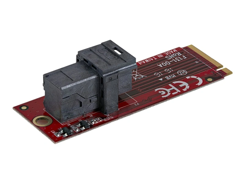 StarTech.com M2E4SFF8643 U.2 (SFF-8643) auf M.2 PCIe 3.0 x4 Adapter Rot