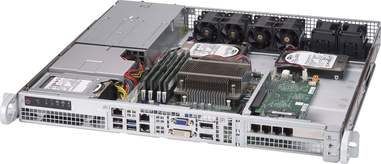 Supermicro SC515 R407 - 1U Rack-Montage - 400 W - Silber