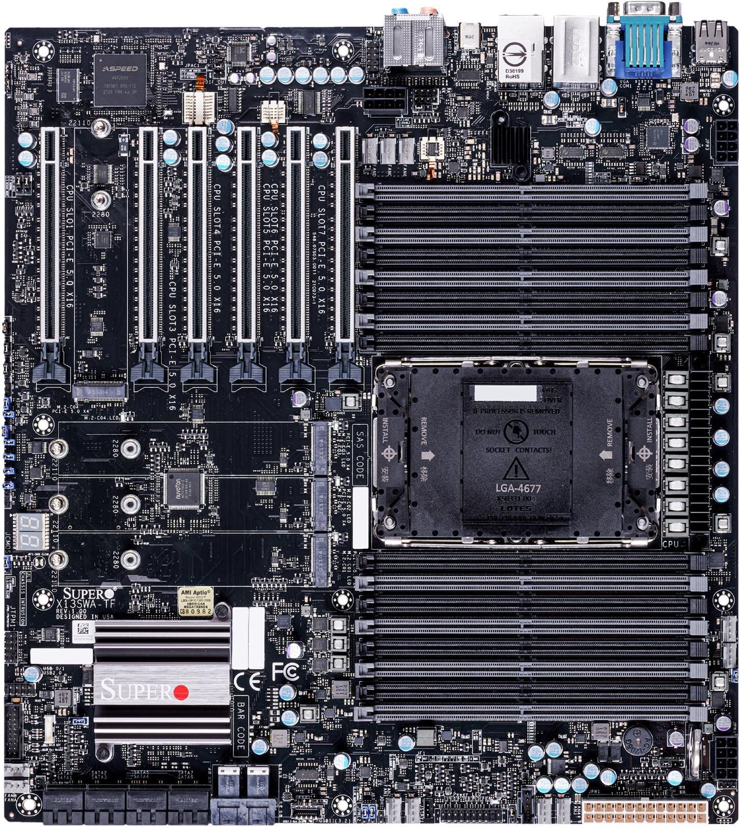 Supermicro X13SWA-TF Motherboard E-ATX LGA4677 Intel W790