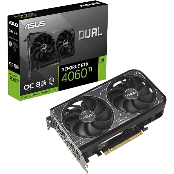 TARJETA GRAFICA ASUS DUAL RTX 4060TI OC 8GB GDDR6 EVO