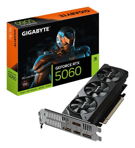 Tarjeta Gráfica GIGABYTEGeForce RTX 5060 GDDR7 8GB Negro