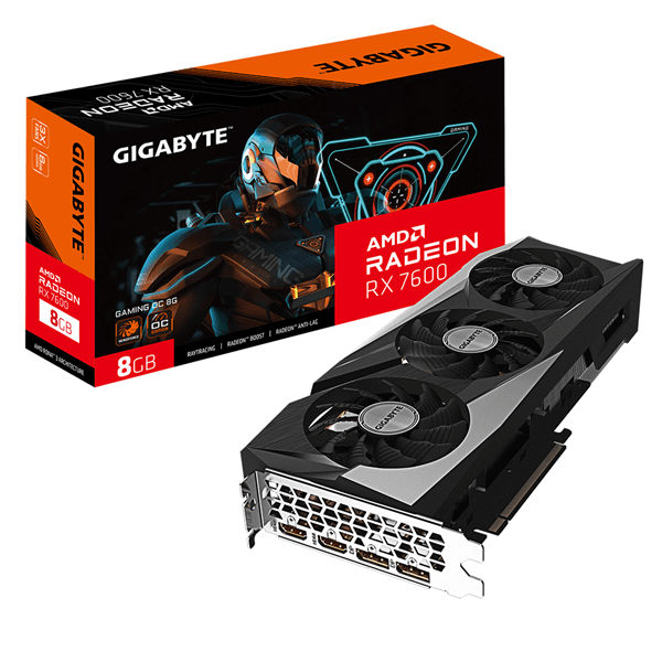 Tarjeta Gráfica GIGABYTERadeon RX 7600 GDDR6 8GB Negro