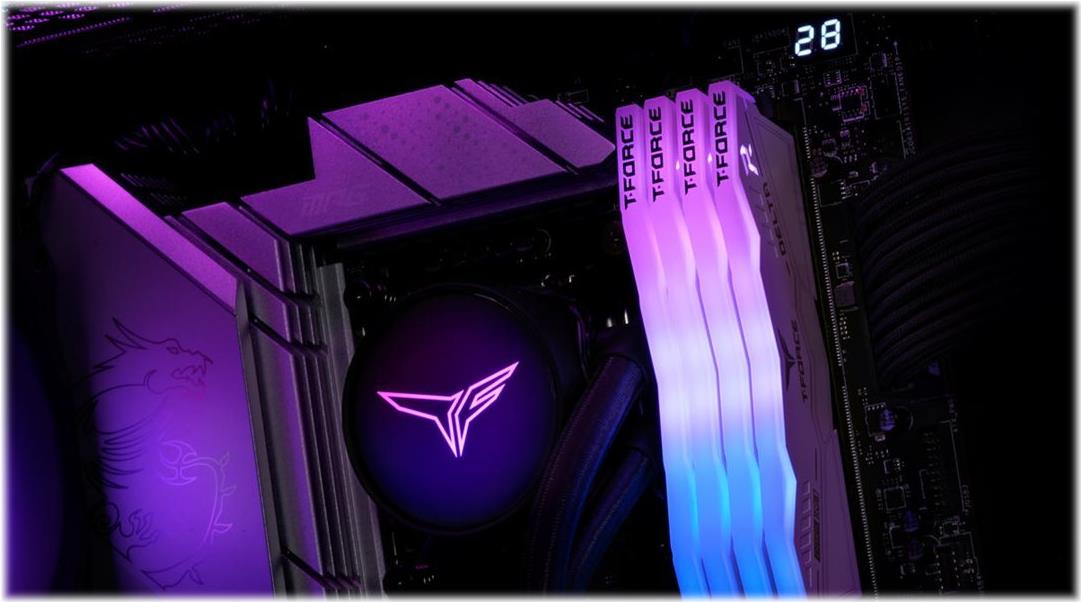 TEAM GROUP 32GB 2x16GB 6000MT/s DDR5 CL38 DIMM T-FORCE DELTA RGB White