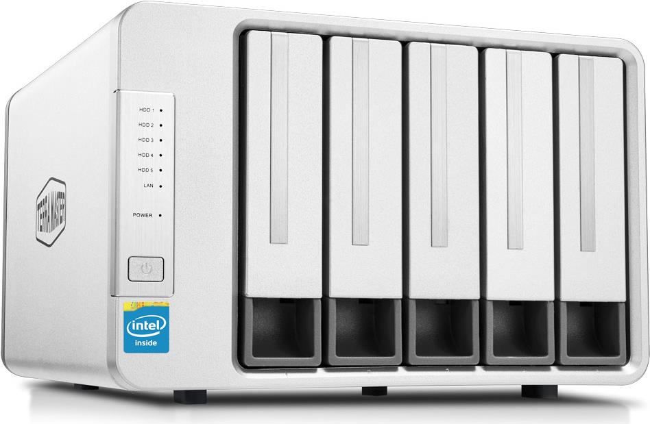 TerraMaster F5-221 NAS-Server 5 Schächte Intel Celeron J3355 2 GB RAM Grau