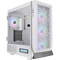 Thermaltake CA-1X5-00M6WN-00 Midi-Tower Gaming-Gehäuse Weiß 4 Vorinstallierte LED Lüfter, Seitenfe