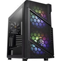 Thermaltake Commander C31 TG Midi-Tower PC-Gehäuse, Gaming-Gehäuse Schwarz 2 Vorinstallierte LED L