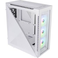 Thermaltake Divider 500 TG Snow ARGB White Midi-Tower PC-Gehäuse Weiß 3 Vorinstallierte LED Lüfter