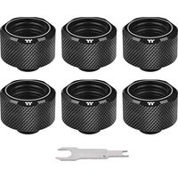Thermaltake Pacific C-PRO G1/4 PETG Tube 16mm OD Compression – Black (6-Pack Fittings) Wasserkühlu