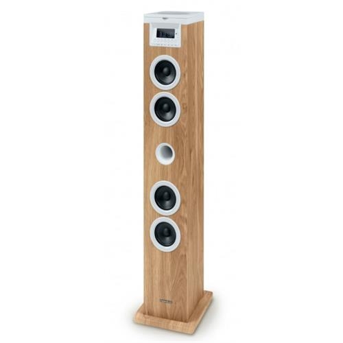 THOMSON SOUND TOWER 60W CD USB SD RADIO AUX MANDO WOOD/WHITE