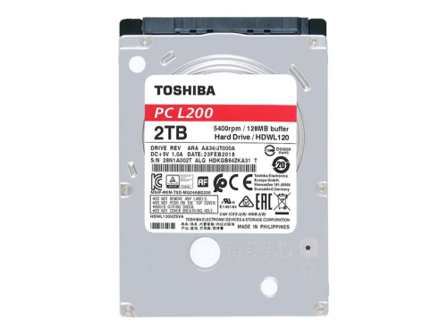 Toshiba L200 Laptop PC - Disco rígido - 2 TB - interna - 2.5" - SATA 6Gb/s - 5400 rpm - buffer: 128 MB