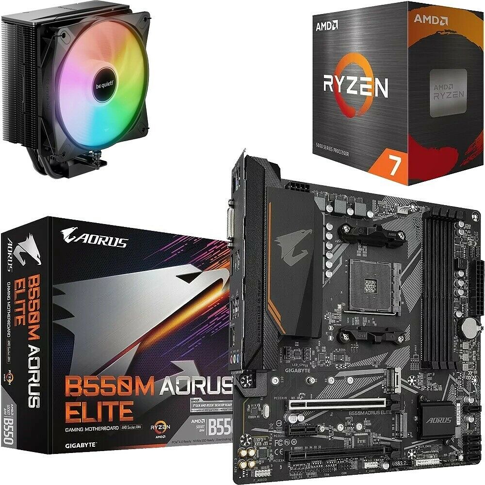 Trio AMD Ryzen 7 5800X + B550M AORUS ELITE + Pure Rock 3 LX