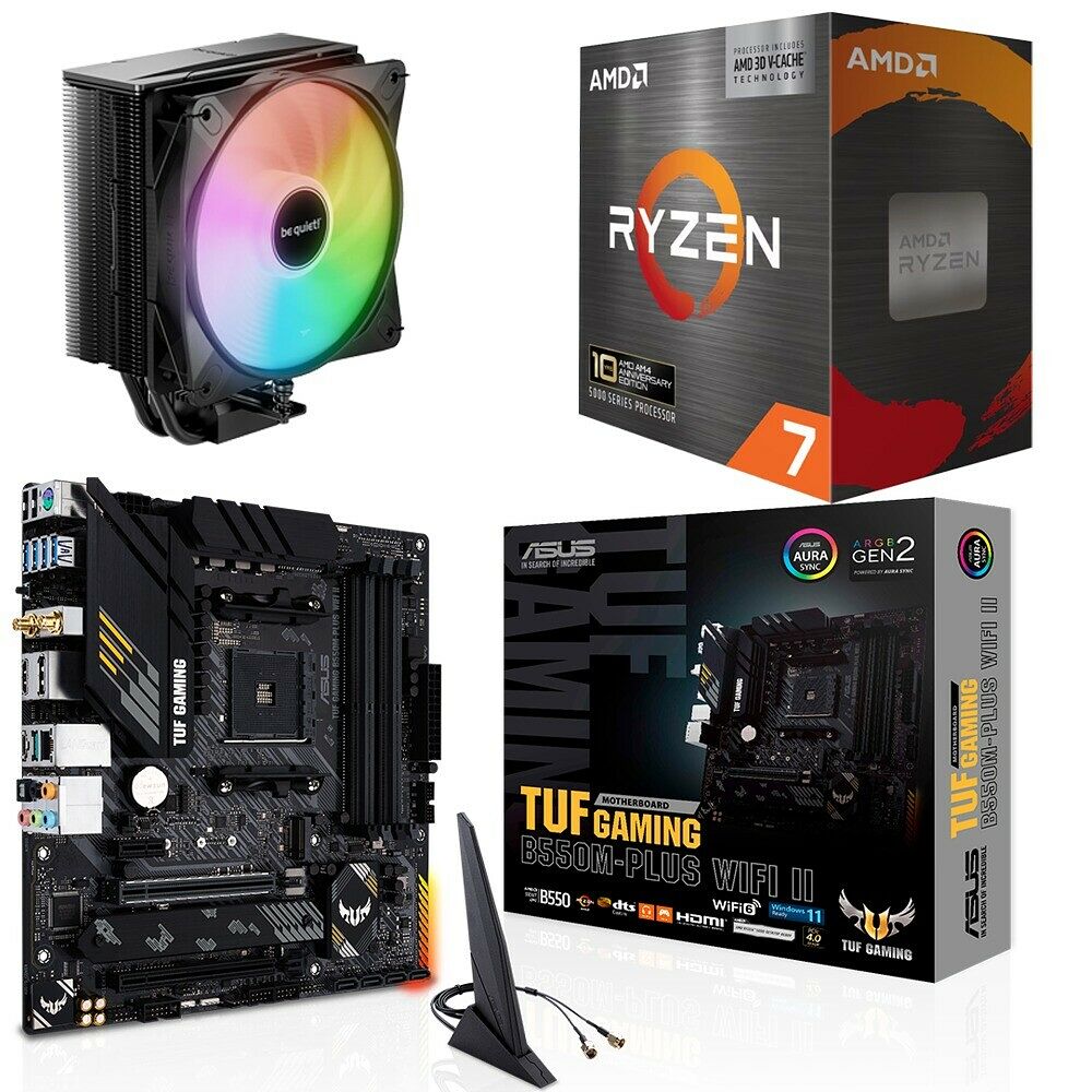 Trio AMD Ryzen 7 5800X3D 10th Anniversary Edition + TUF GAMING B550M-PLUS WIFI I