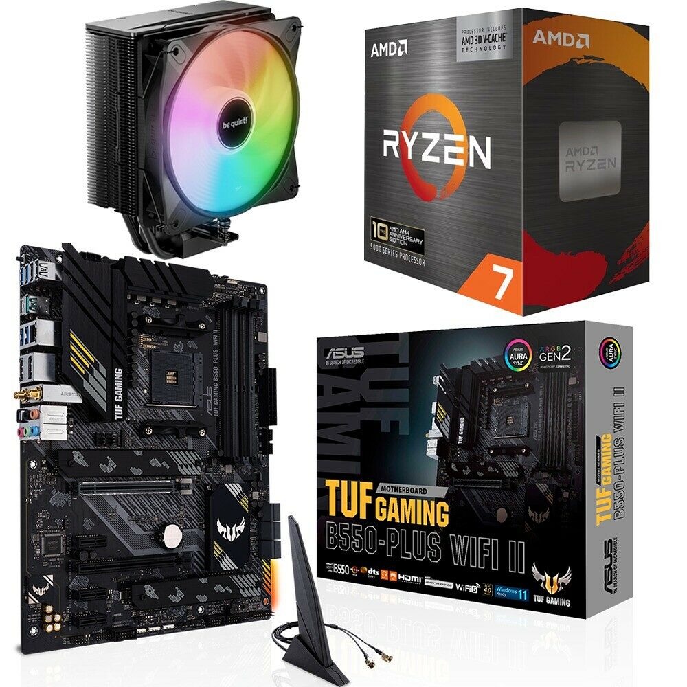 Trio AMD Ryzen 7 5800X3D 10th Anniversary Edition + TUF GAMING B550-PLUS WIFI II