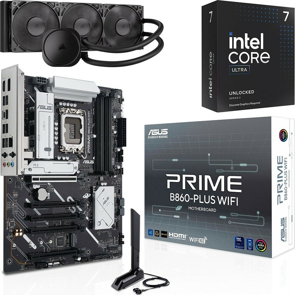 Trio Intel Core Ultra 7 265KF + ASUS PRIME B860-PLUS WIFI + Nautilus RS 360