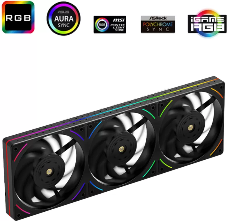 Triple Ventilateur de boitier Thermalright TL-UB RGB - 36cm (Noir)