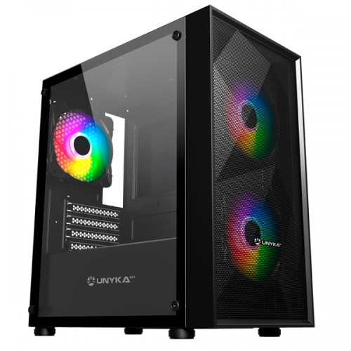 UNYKACH MIR B200 CAJA GAMING MICRO ATX, MINI ITX - LATERAL DE VID