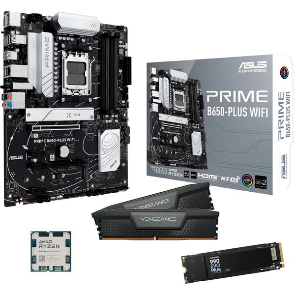 Upgrade Kit PRIME B650-PLUS WIFI + Ryzen 5 7500X3D + 32 GB + 2 TB SSD