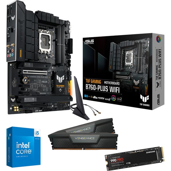 Upgrade Kit TUF Gaming B760-PLUS WIFI + Core i5-14600K + 32 GB + 1 TB SSD