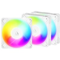 Ventoinha Arctic P12 PRO Reverse PWM PST ARGB 120mm (Pack 3) - Branco